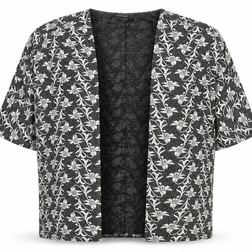 Warehouse Womens Grey Floral  Cardigan Jumper Size S