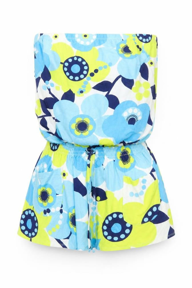 Dorothy Perkins Womens Blue Floral  Fit & Flare  Size 14