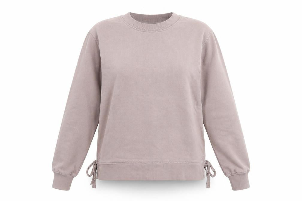 Front view of Next women’s purple jersey pullover sweatshirt, size UK 8