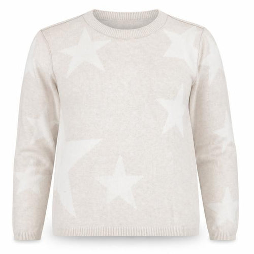 Marks and Spencer Womens Ivory Geometric Knit Pullover Jumper Size 12  - Stars