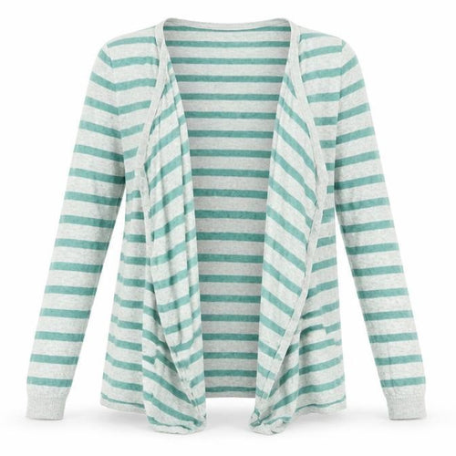 VERO MODA Womens Green Striped  Cardigan Jumper Size XS