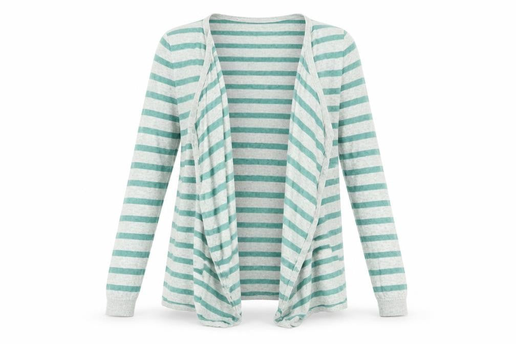 VERO MODA Womens Green Striped  Cardigan Jumper Size XS