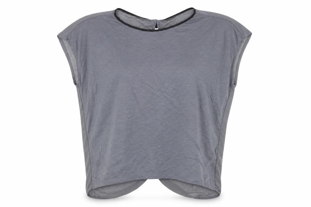 New Look Womens Grey  Jersey Basic Blouse Size M  - Cut out back