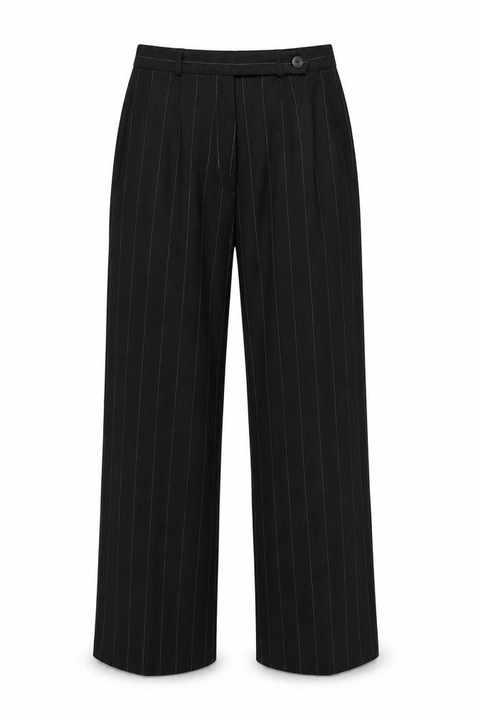 the collection Womens Black Striped  Trousers  Size 12 L27 in