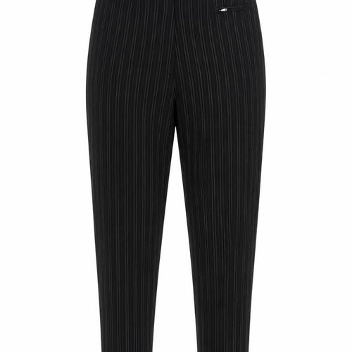 C&A Womens Black Striped Rayon Trousers  Size 16 L28 in