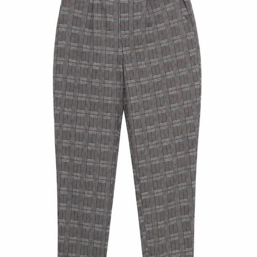 Jaqueline deYong Womens Grey Check  Trousers  Size S L26 in
