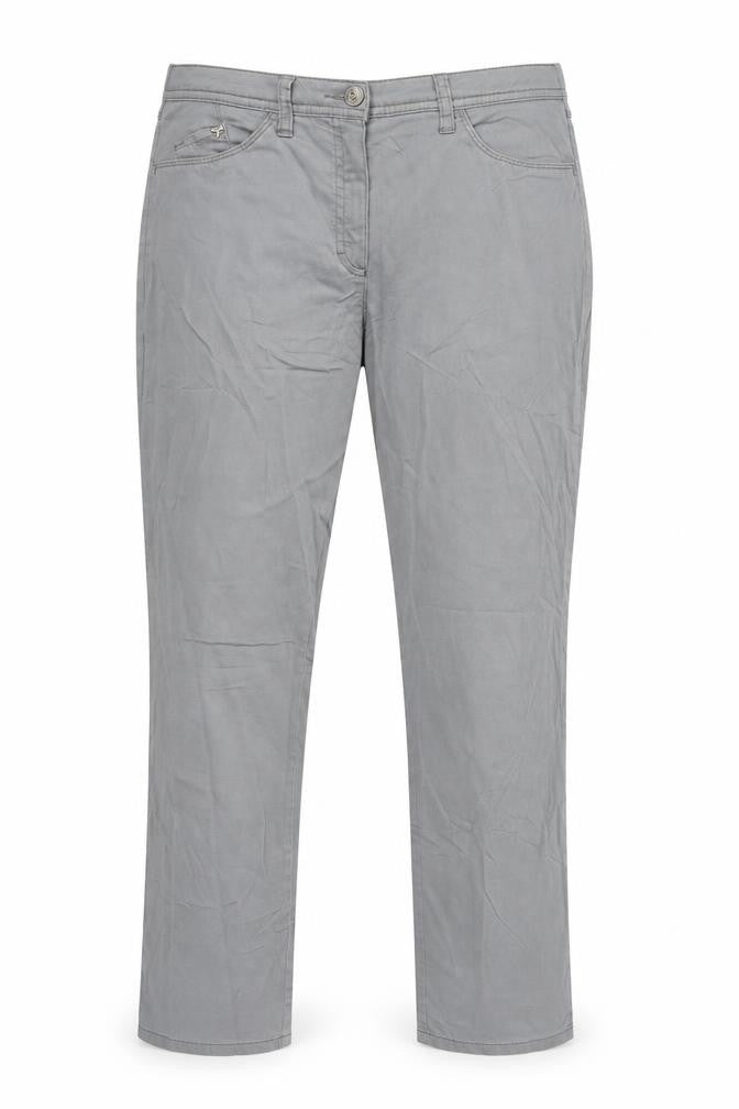 Front view of Raphaela women’s grey trousers, size UK 16, 30-inch leg