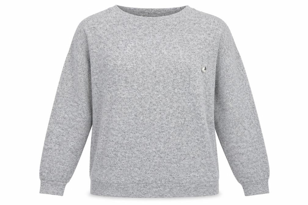 Front view of Dorothy Perkins women’s grey jumper, size UK 14