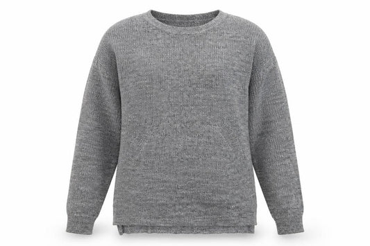 Front view of Divided women’s grey knit jumper, size L