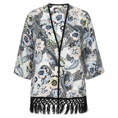 Wallis Womens White Floral  Shrug Jumper Size M