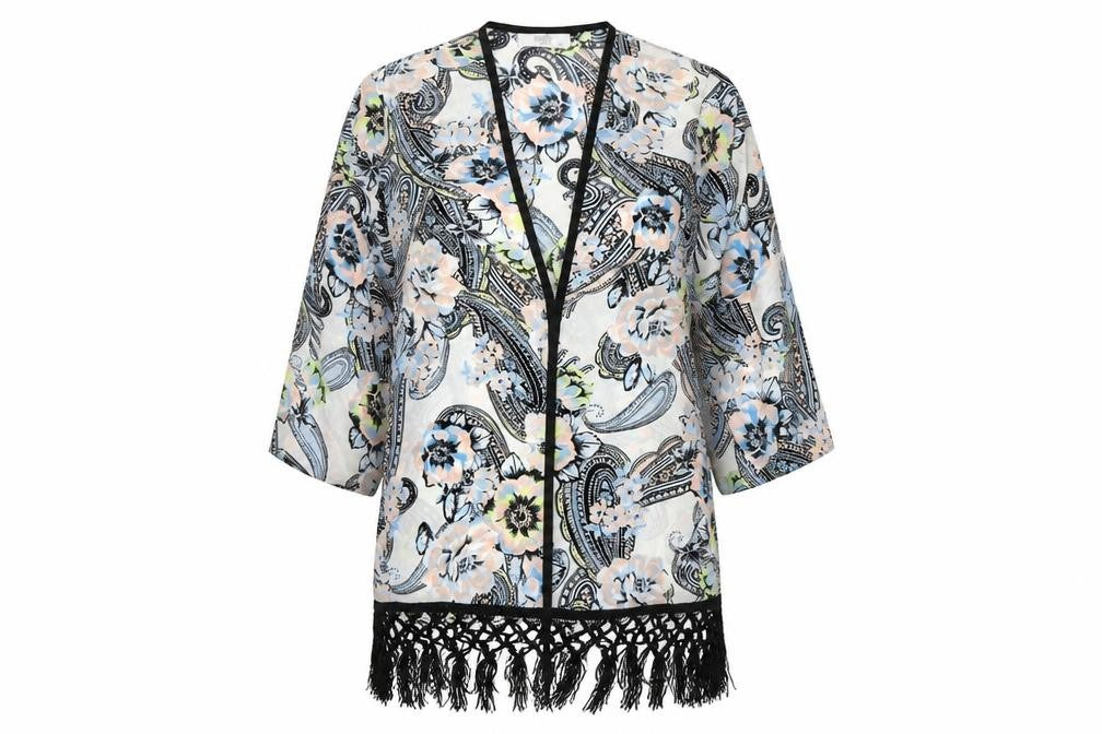 Wallis Womens White Floral  Shrug Jumper Size M