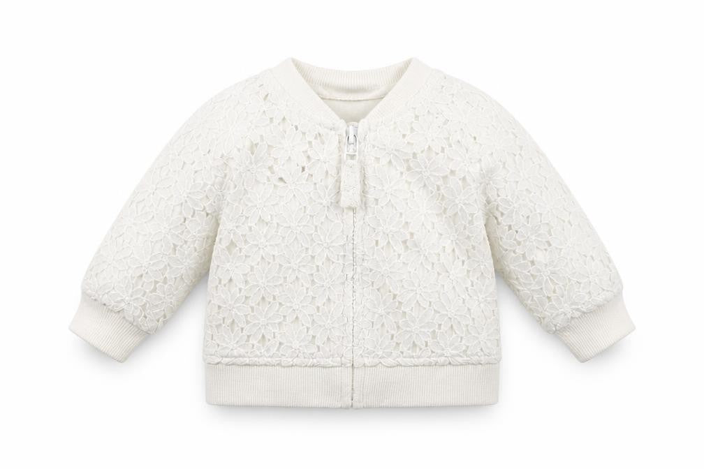 Front view of Next Baby White Jacket, size 3-6, Months