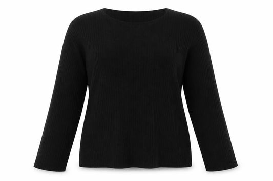 Front view of F&F women’s black jumper, size UK 18