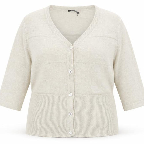 BM Womens White  Knit Jacket Coatigan Size XL
