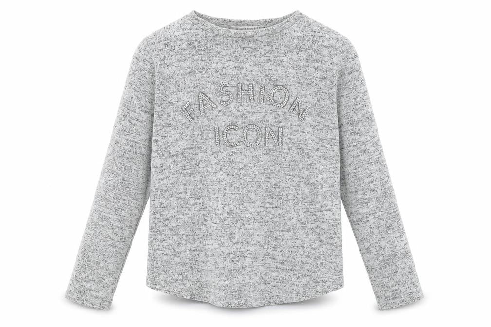 Front view of Primark girls’ grey basic t-shirt, size 9-10, years