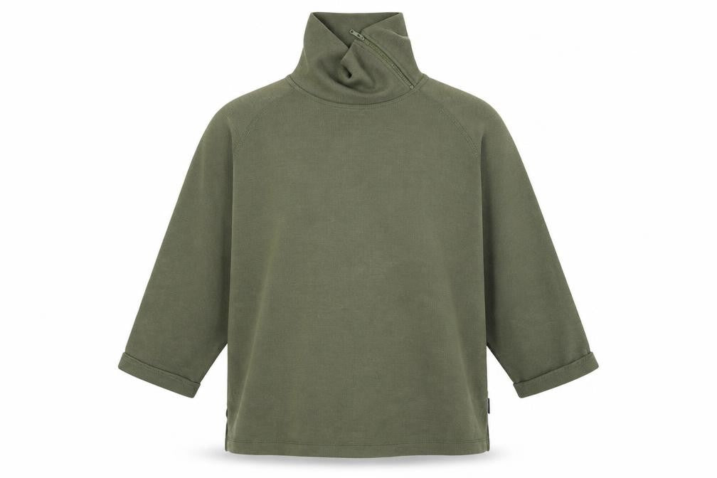 Front view of intown men’s green jumper, size L