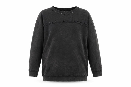 Front view of Next women’s grey jumper, size UK 14