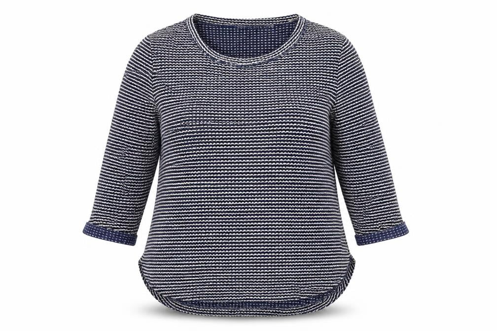 Front view of WITH LOVE women’s blue jumper, size M