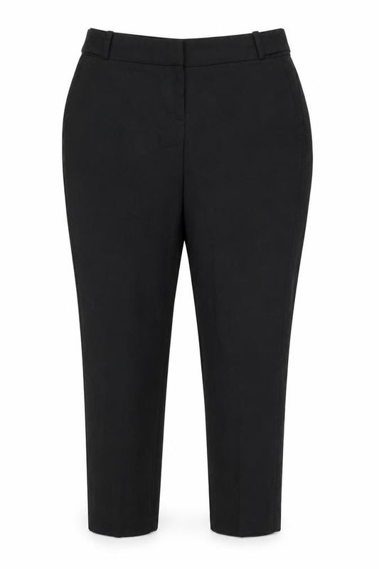 Front view of Next women’s black trousers, size UK 6, 25-inch leg