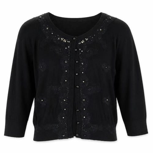 Matalan Womens Black  Knit Cardigan Jumper Size 8
