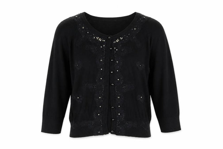 Matalan Womens Black  Knit Cardigan Jumper Size 8