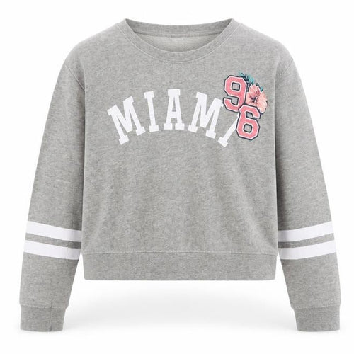 New Look Girls Grey   Pullover Sweatshirt Size 12-13 Years  - Miami 96