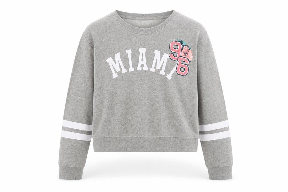 New Look Girls Grey   Pullover Sweatshirt Size 12-13 Years  - Miami 96