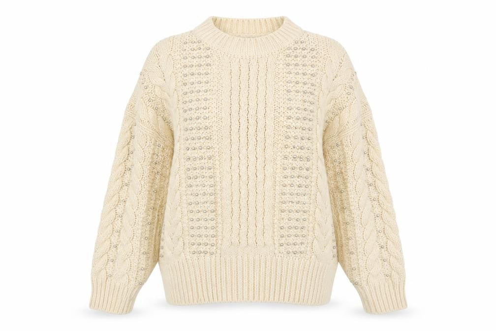 Front view of New Look women’s ivory jumper, size S