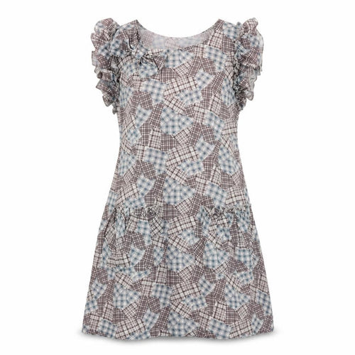 a star Womens Grey Check  Fit & Flare  Size M