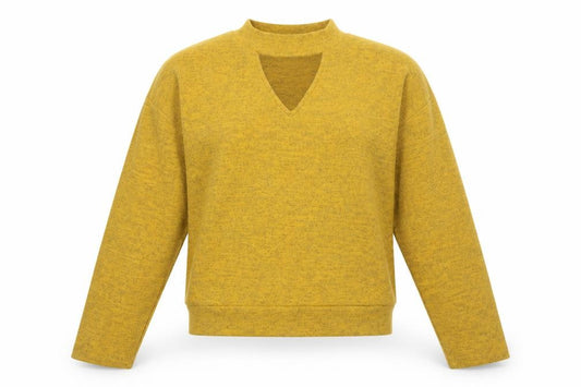Front view of New Look girls’ yellow jumper, size 14-15, years