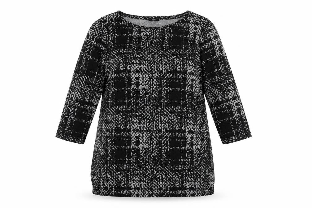 F&F Womens Black Geometric  Pullover Jumper Size 16