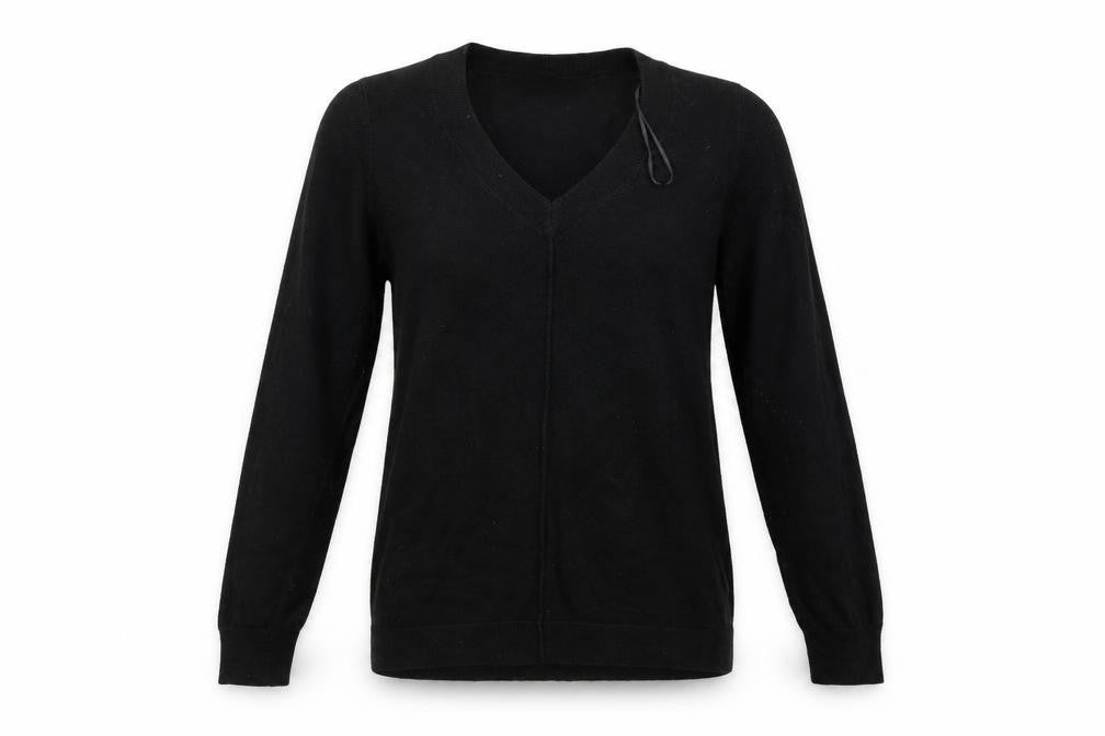 Front view of F&F women’s black jumper, size UK 8