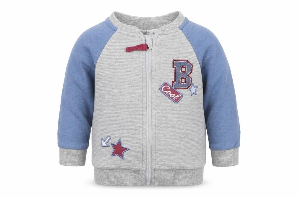 M&Co Baby Grey   Full Zip Jumper Size 6-9 Months  - Star