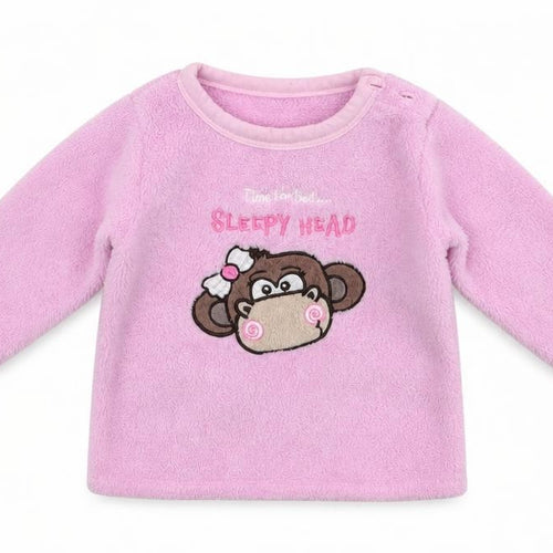 Early days Baby Pink  Flannel Pullover Jumper Size 12-18 Months  - Monkey