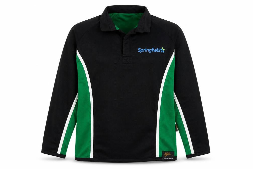 Front view of Falcon men’s multicoloured polo, size XS