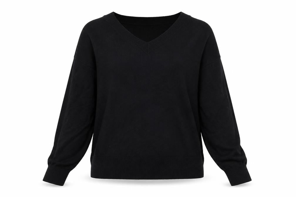Front view of H&M women’s black jumper, size S