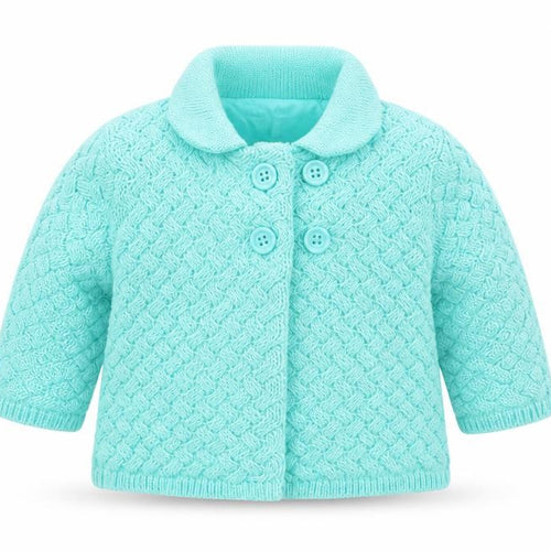Mini Club Baby Blue  Knit Jacket Coatigan Size 0-3 Months