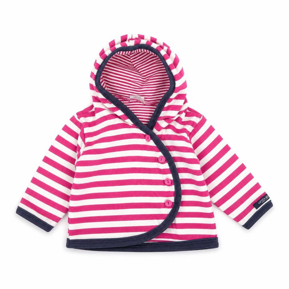 Little Shrimp Baby Pink Striped  Jacket  Size 3-6 Months