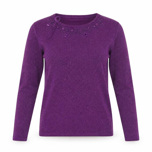 Bonmarché Womens Purple   Pullover Jumper Size XS