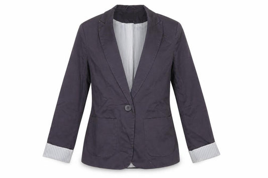 Front view of New Look women’s grey jacket, size UK 10