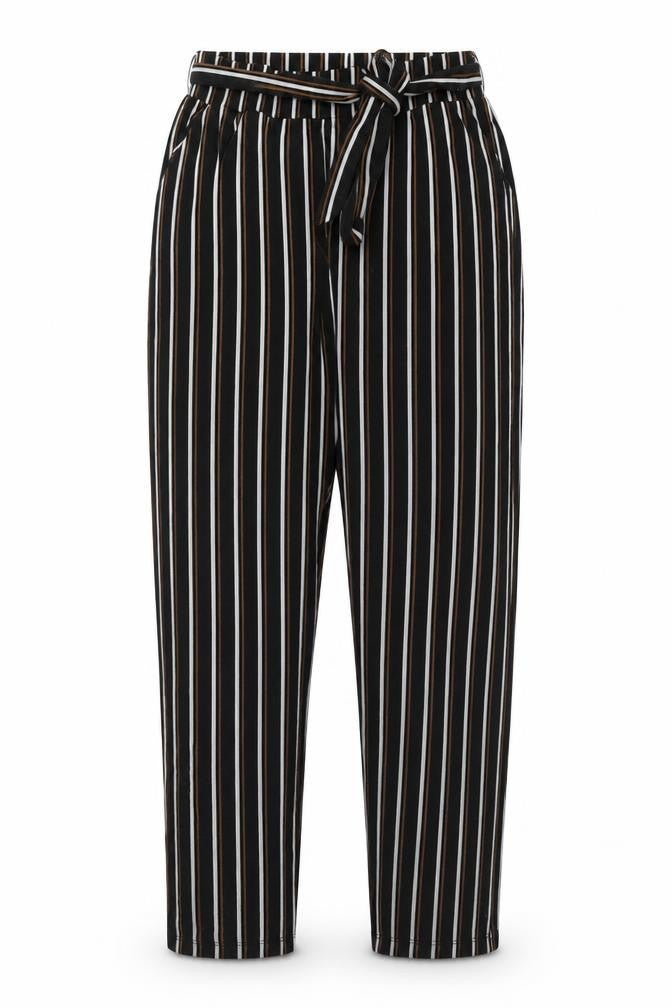 Amisu Womens Black Striped  Trousers  Size M L27 in