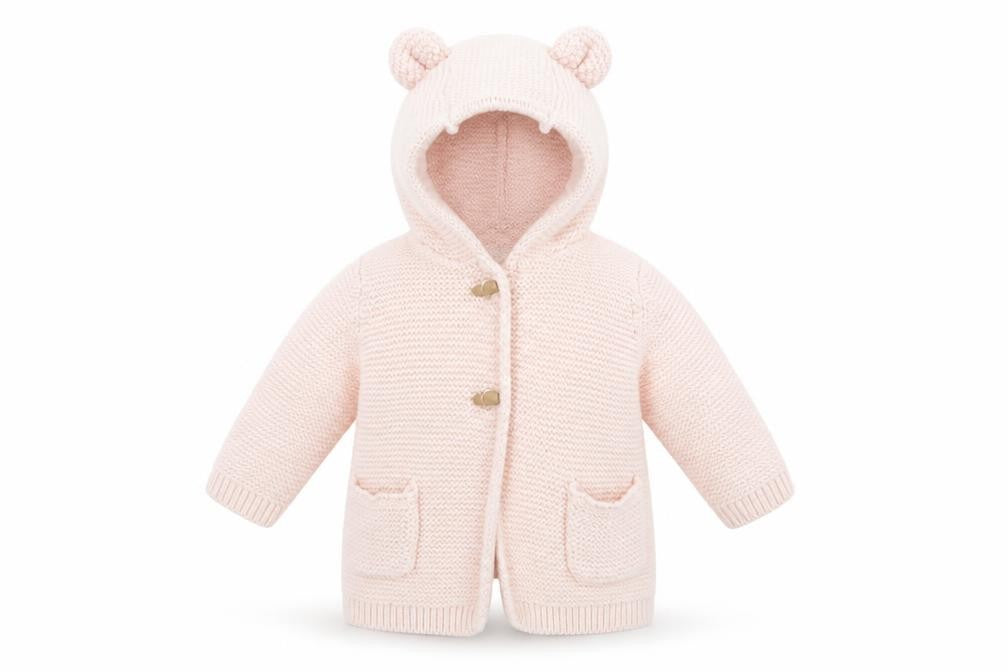 F&F Girls Pink  Knit Jacket Coatigan Size 6-9 Months