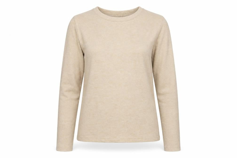 Front view of FB Sister women’s beige jumper, size XS