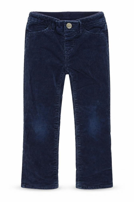 Front view of Baby Gap girls’ blue capri trousers, size 5, years