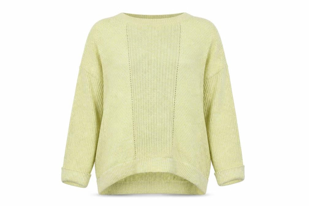 Front view of Marks & Spencer women’s yellow jumper, size M