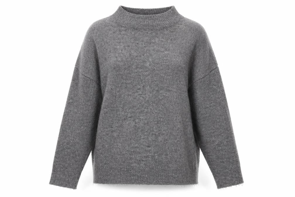Front view of Dorothy Perkins women’s grey jumper, size UK 8