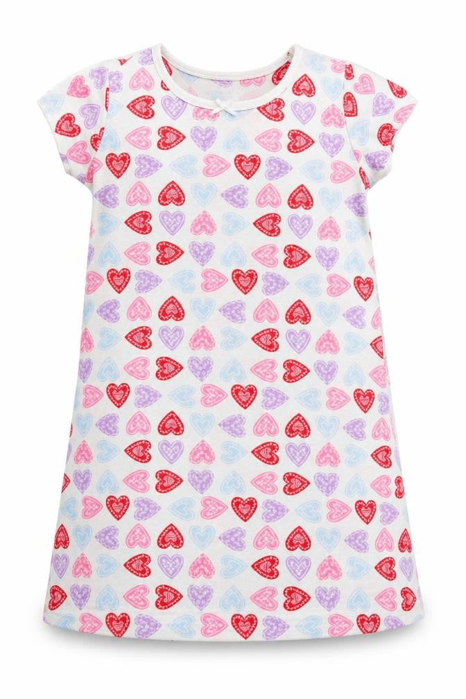 Nutmeg Girls White   Tunic T-Shirt Size 8-9 Years  - Loveheart