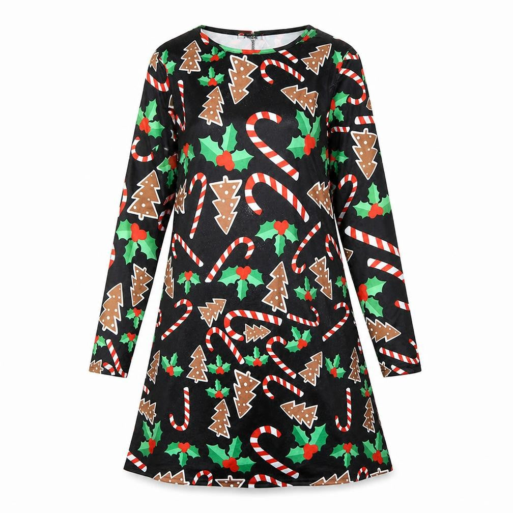 Fashion Womens Black   A-Line  Size L  - Christmas
