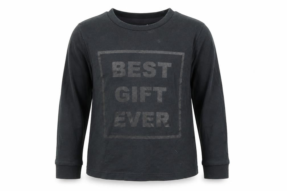Front view of F&F boys’ grey basic t-shirt, size 12-18, months