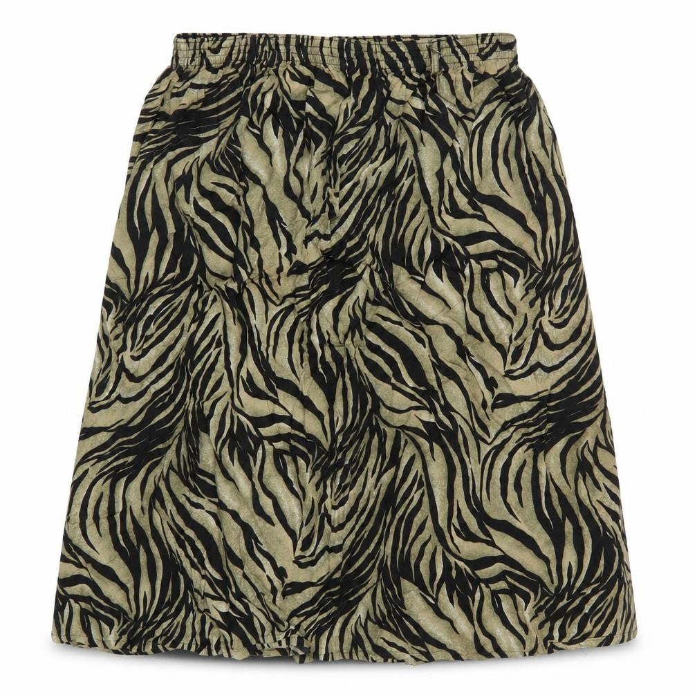 Design Essentials Womens Green Animal Print  A-Line Skirt Size 16